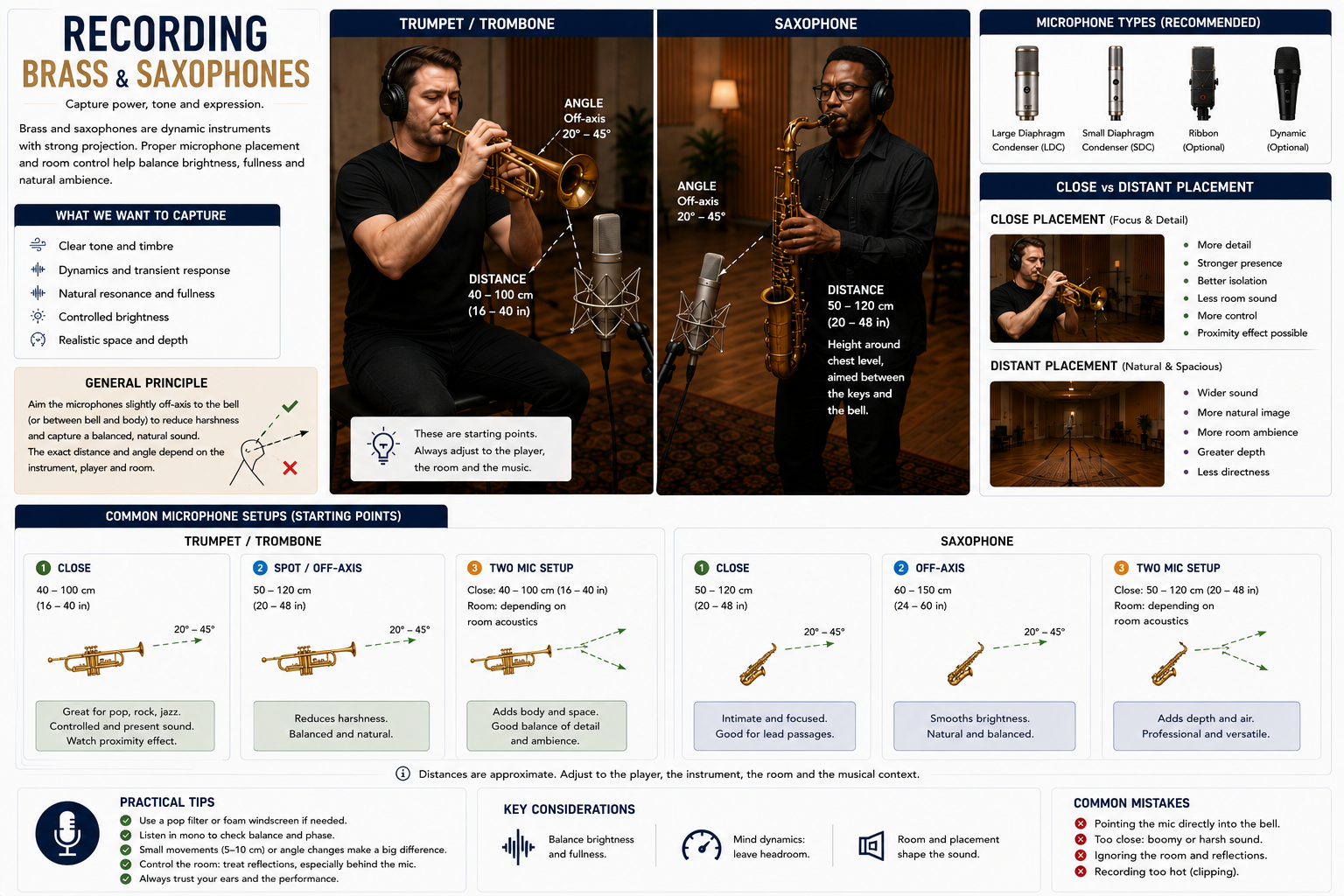Recording Brass and Saxophones